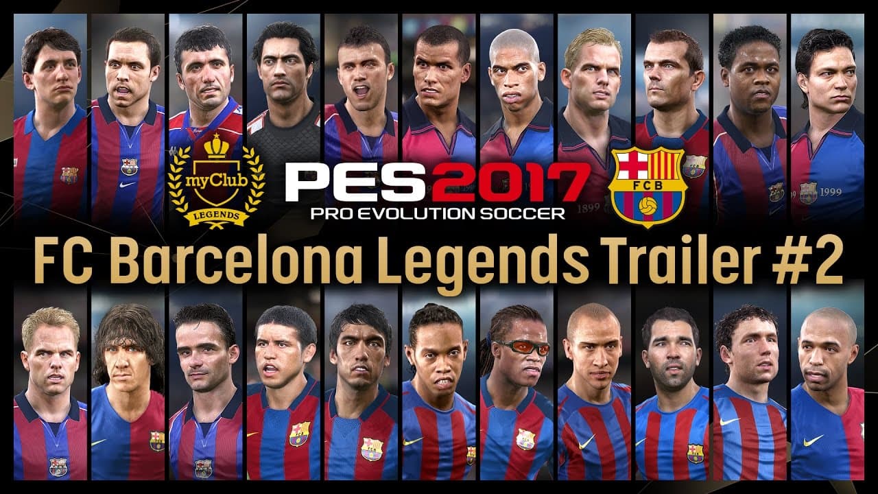 ویدیو؛ حضور اسطوره های باشگاه بارسلونا در بازی pes2017