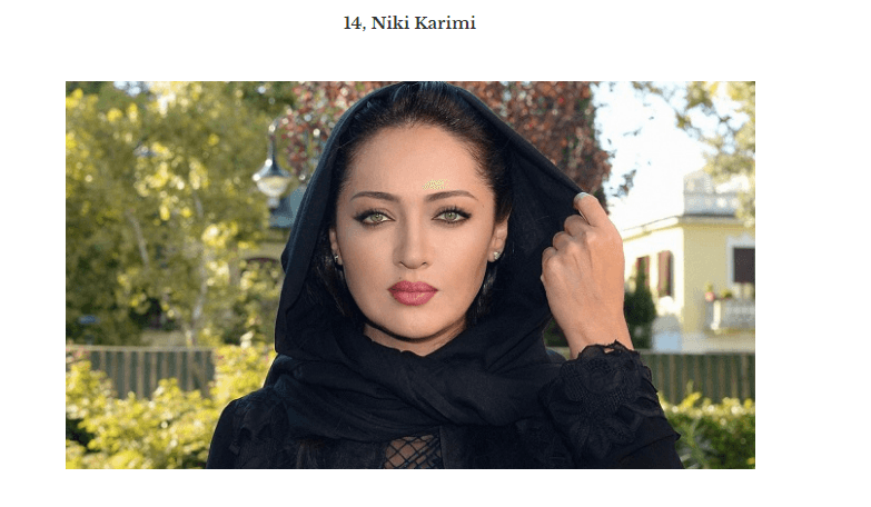 نیکی کریمی و ترانه علیدوستی در بین 30 زن زیبای دنیا !