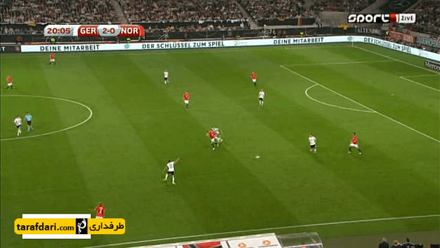 گل تیمو ورنر به نروژ روی پاس زیبای توماس مولر (آلمان3-0 نروژ )