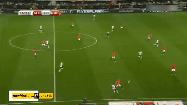 گل یولیان دراکسلر به نروژ (آلمان 2-0 نروژ)