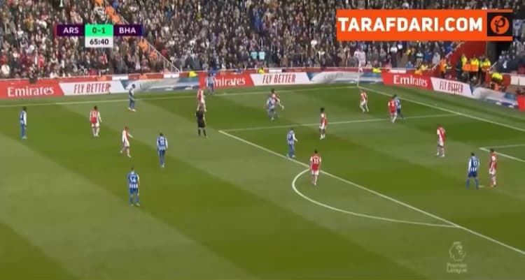 گل ام‌ و‌پو به آرسنال (آرسنال 0-2 برایتون) 