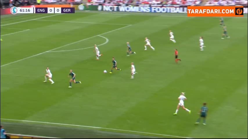 گل چیپ دیدنی الا تون به آلمان در فینال یورو 2022 بانوان (انگلیس 1-0 آلمان)