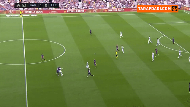 گل ممفیس دیپای به الچه (بارسلونا 2-0 الچه)