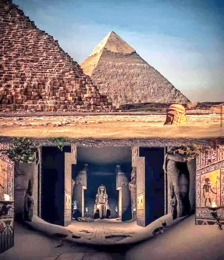 اهرام مصر از سطح و زیر زمین 