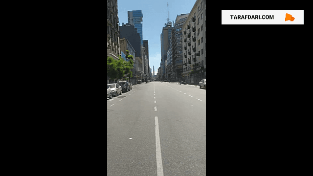 صدای گل قهرمانی آرژانتین در خیابان های بوینس آیرس / فیلم