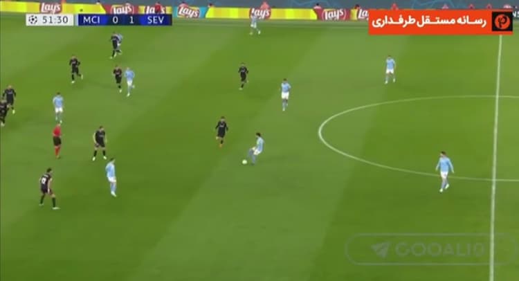 گل لوییس  به سویا ( منچستر سیتی 1-1 سویا )