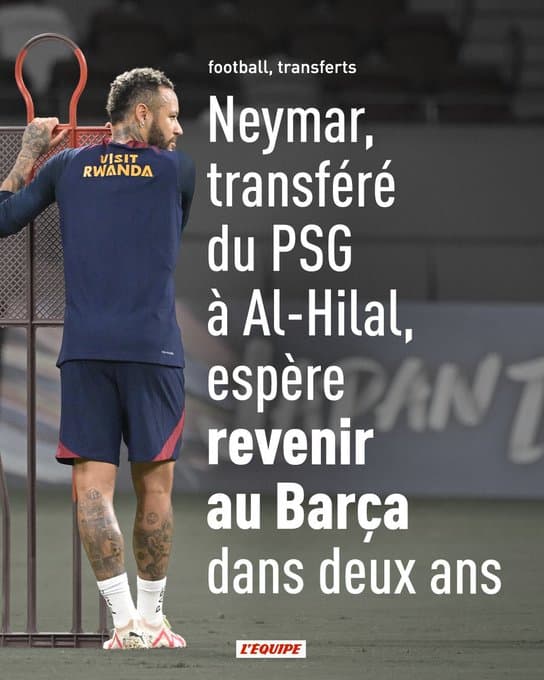  اکیپ : آرزوی نیمار پس از  دوران الهلال  !!