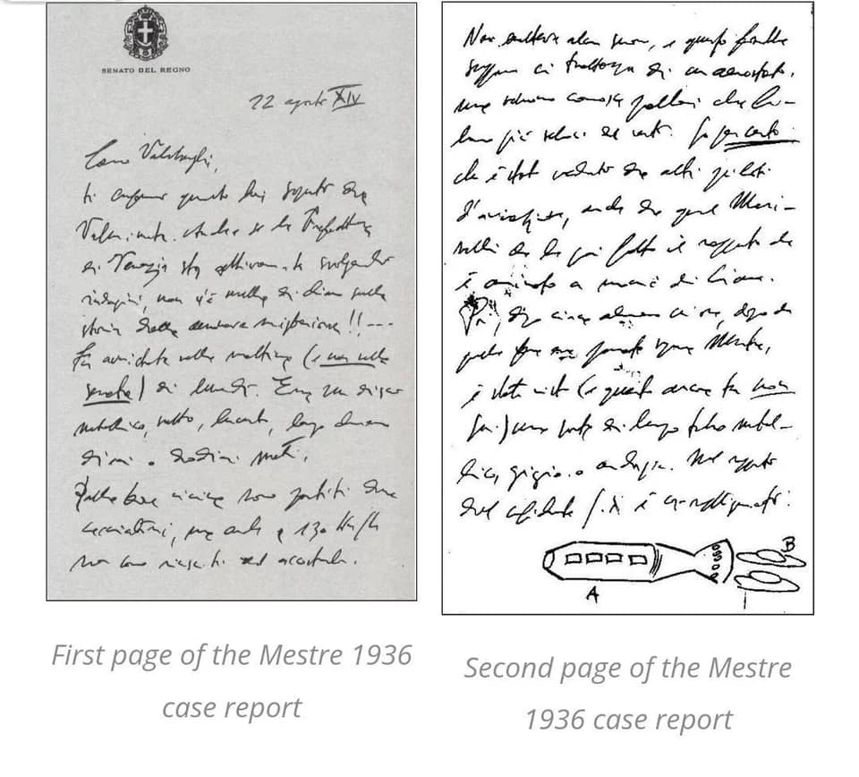 گزارش سقوط یوفو ایتالیا در سال 1933