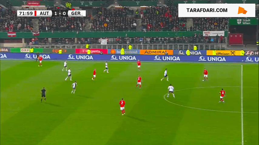 گل چیپ کریستوف بامگارتنر به آلمان (اتریش 2-0 آلمان)