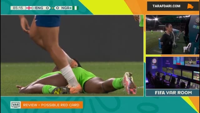 خطای غیر ورزشی لورن جیمز در مرحله یک هشتم جام جهانی زنان ۲۰۲۳ / فیلم