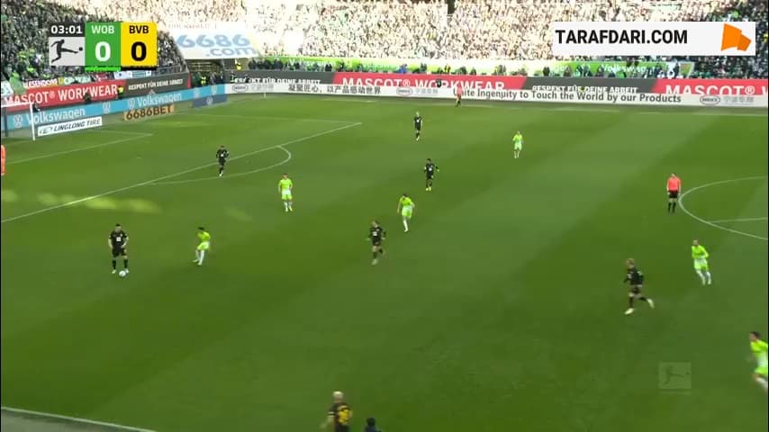 خلاصه بازی وولفسبورگ 1-1 دورتموند (بوندسلیگا - 2023/24)