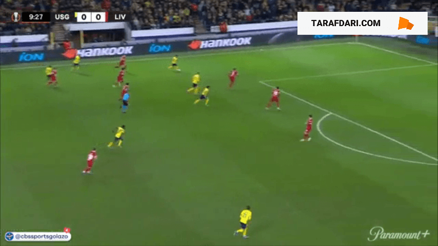 خلاصه بازی اونیون سن ژیلواز 2-1 لیورپول (لیگ اروپا - 2023/24)