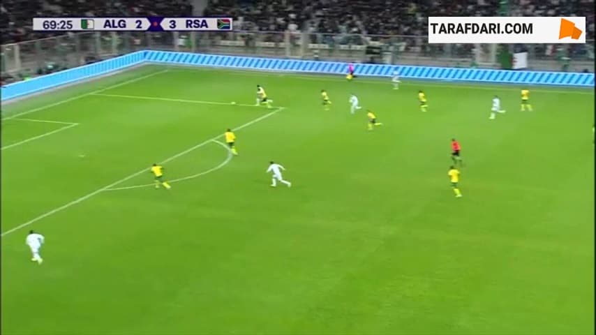 حرکت آکروباتیک و گل تماشایی یاسین بنزیا مقابل آفریقای جنوبی (الجزایر 3-3 آفریقای جنوبی)