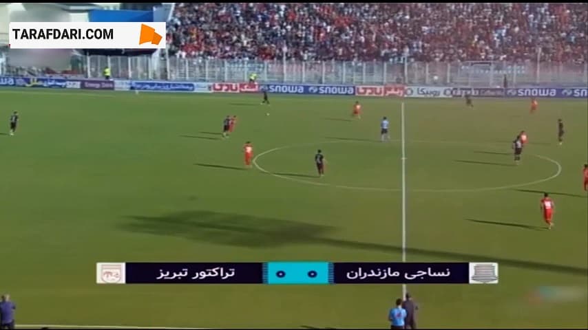 خلاصه بازی نساجی 1-0 تراکتور (لیگ برتر ایران - 1402/03)