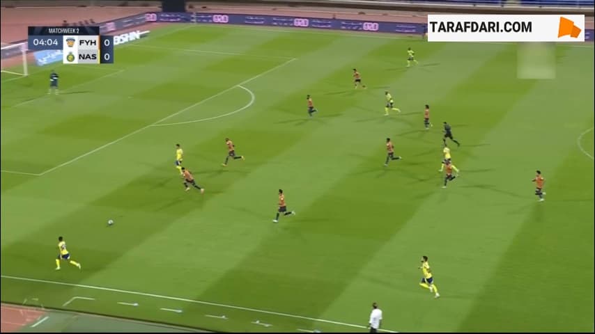 پاس گل کریستیانو رونالدو به تالیسکا مقابل الفیحا (الفیحا 0-1 النصر)