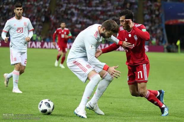 شکست 1-0 ایران مقابل اسپانیا در دور گروهی جام جهانی (20 ژوئن، ۲۰۱۸)