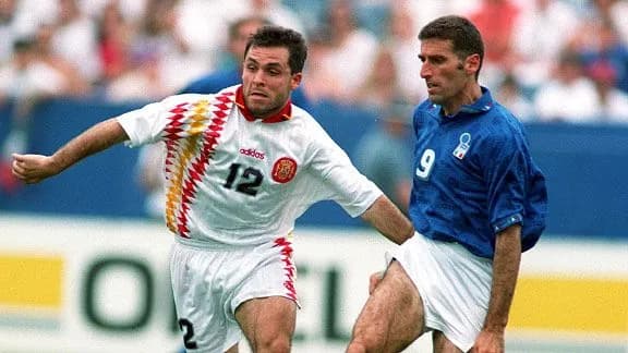 صعود ایتالیا به نیمه نهایی جام جهانی با برتری 2-1 مقابل اسپانیا (9 جولای، 1994)