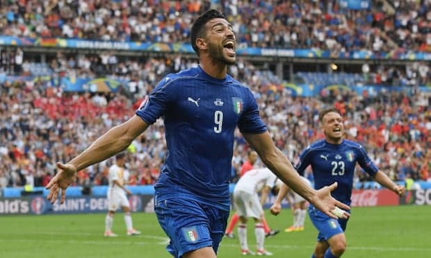 برتری 2-0 ایتالیا مقابل اسپانیا و صعود به یک چهارم نهایی جام ملت های اروپا (2016/6/27)