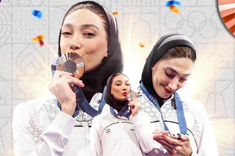 ?مدال برنز المپیک 2024 ?مبینا نعمت زاده?