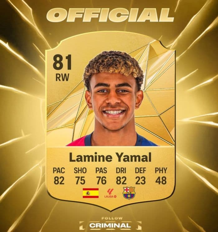 کارت لامین یامال در بازی FC25 منتشر شد ?