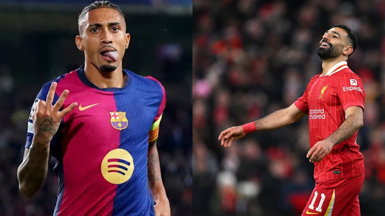 مقایسه عملکرد هجومی محمد صلاح و رافینیا در فصل 25-2024