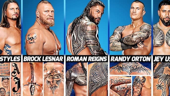 20 تتوی جذاب کشتی‌گیران WWE؛ از رومن رینز تا آندرتیکر