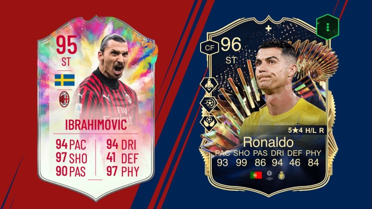 مقایسه ریتینگ کریستیانو رونالدو و زلاتان در فیفا (EA FC)؛ از 2010 تا امروز