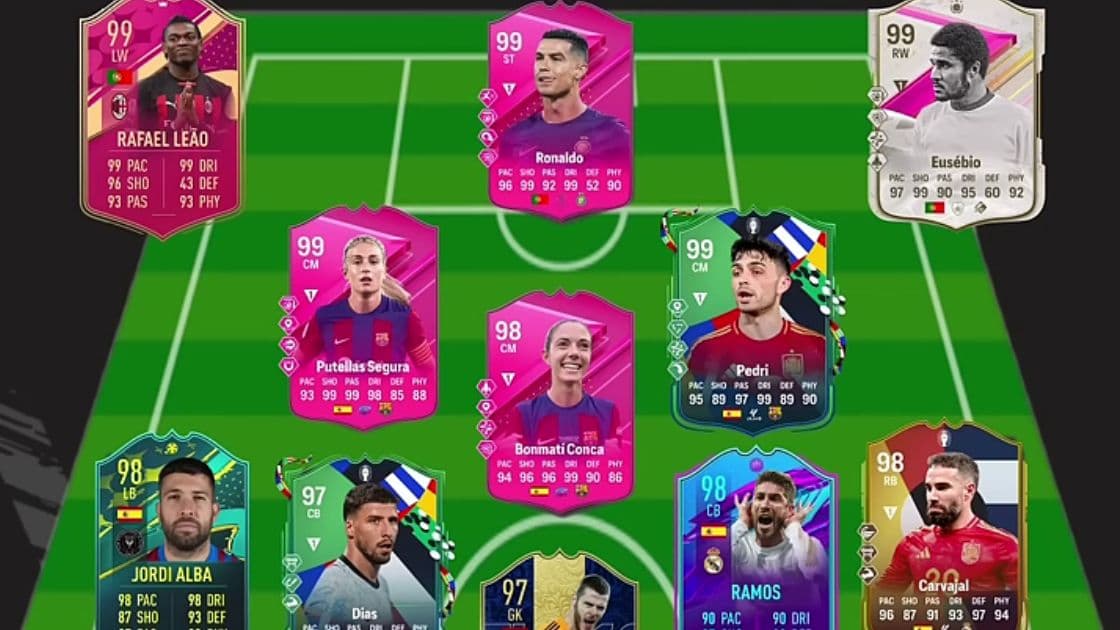 ترکیب رویایی اسپانیا و پرتغال در تاریخ فیفا (EA FC)؛ با حضور رونالدو، راموس، اوزه بیو و لیائو