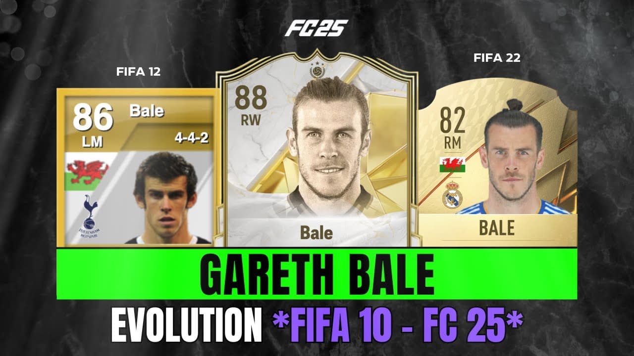 مقایسه ریتینگ گرت بیل از FIFA 10 تا FC 25