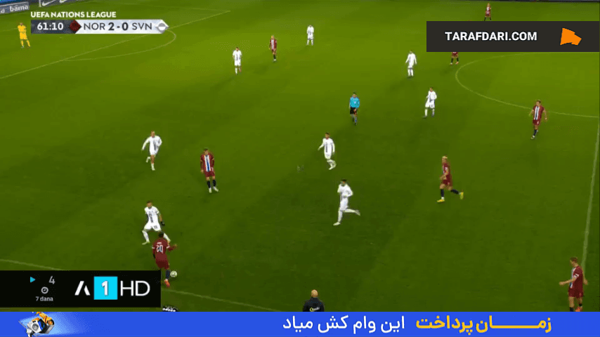 گل دوم ارلینگ هالند در دیدار نروژ مقابل اسلوونی (نروژ 3-0 اسلوونی)