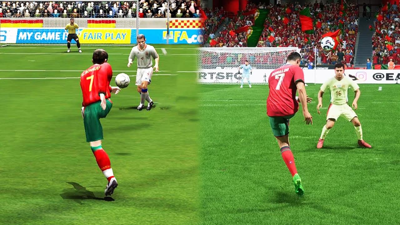 مقایسه شوت‌های از راه دور؛ از FIFA 94 تا FC 25