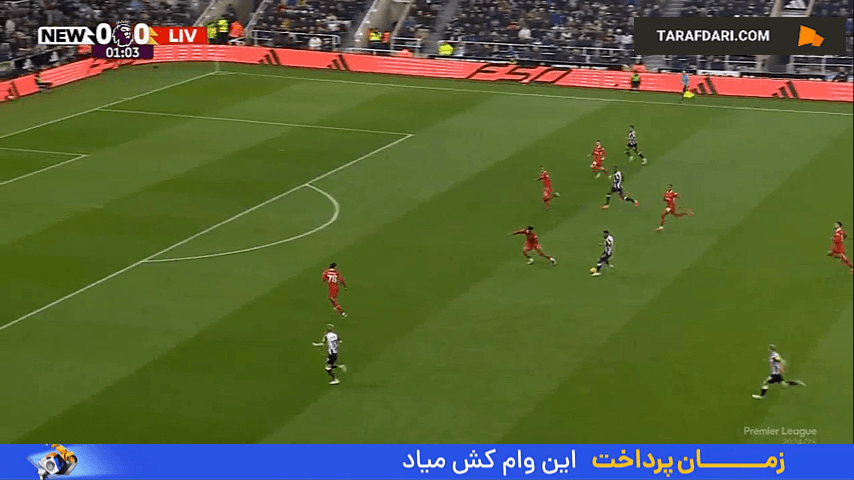 خلاصه بازی نیوکاسل 3-3 لیورپول با گزارش عربی (لیگ برتر انگلیس - 25-2024)