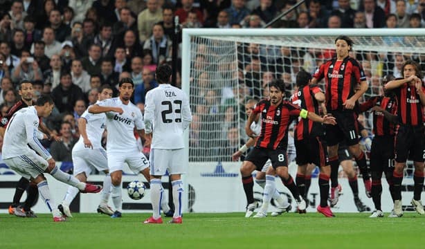 برتری 2-0 رئال مادرید مقابل میلان با گل‌های رونالدو و اوزیل در لیگ قهرمانان اروپا (2010/10/19)