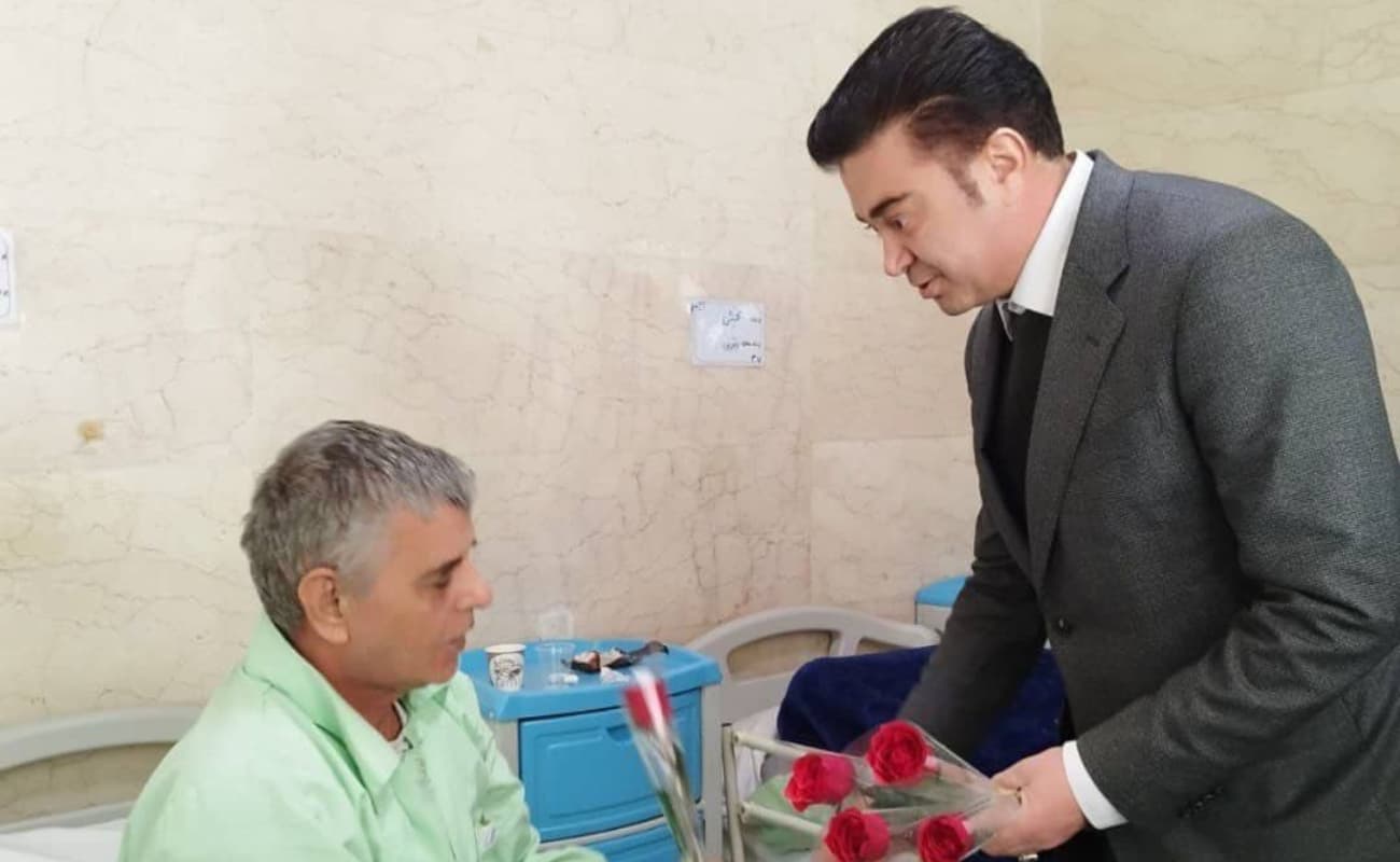بازدید سرپرست مدیرعاملی شرکت سایپا از آسایشگاه جانبازان بیمارستان صدر