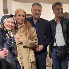 تصویری از عادل فردوسی پور و  علی دایی به همراه همسر علی دایی مونا فرخ آذری 
