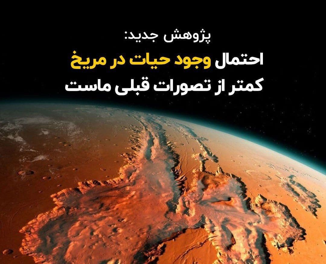 ?پژوهش جدید: احتمال وجود حیات در مریخ کمتر از تصورات قبلی ماست  
