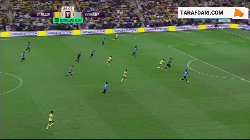 گل تماشایی آیمن یحیی به کاوازاکی (النصر 2-3 کاوازاکی)