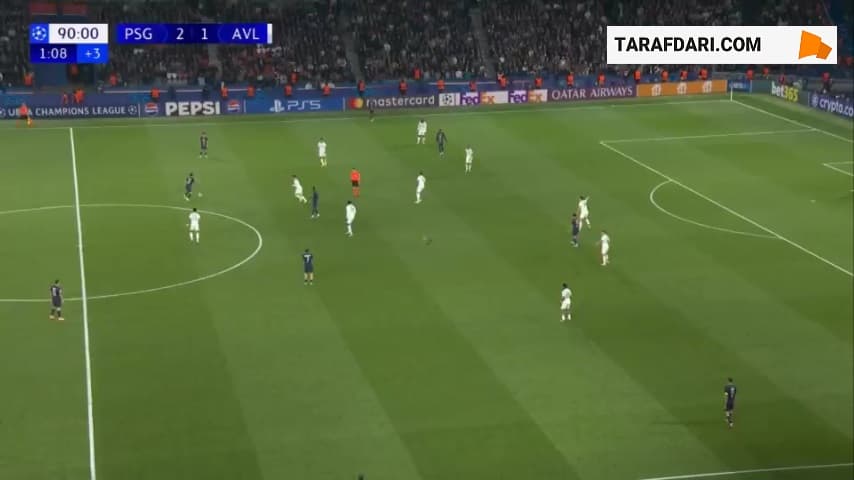 گل نونو مندز به استون ویلا (پاری سن ژرمن 3-1 استون ویلا)