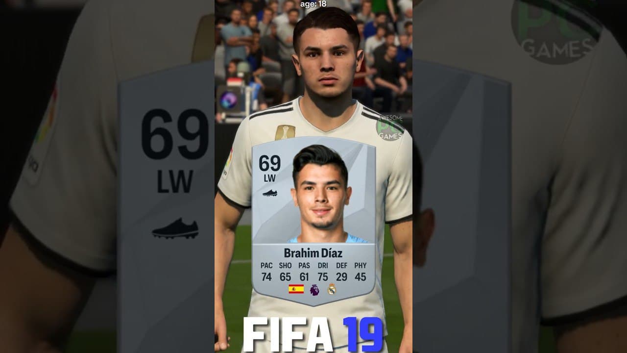 مقایسه ریتینگ و تفاوت ظاهری براهیم دیاز از FIFA 18 تا EA FC 25