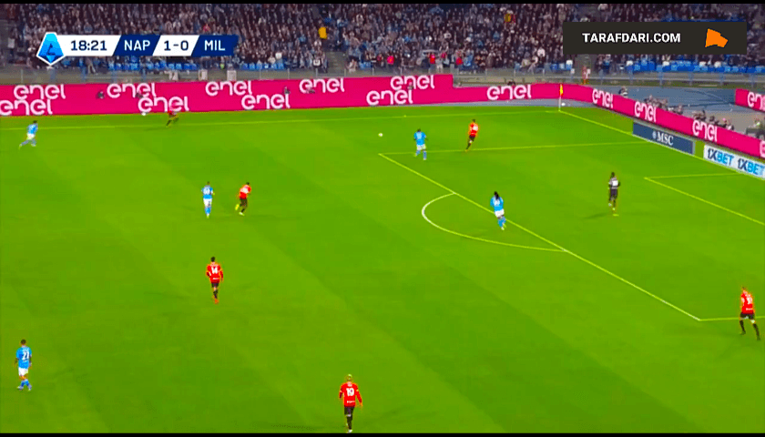 گل لوکاکو به میلان (ناپولی ۲-۰ میلان)