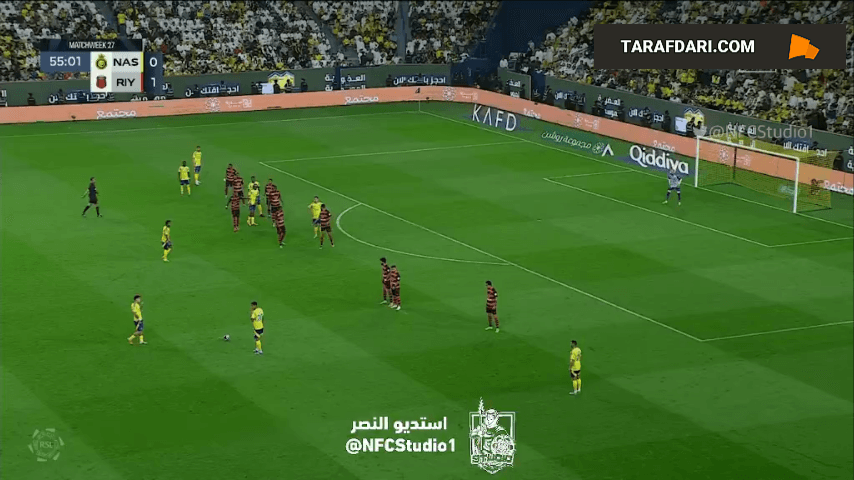 گل کریستیانو رونالدو به الریاض (النصر 1-1 الریاض)