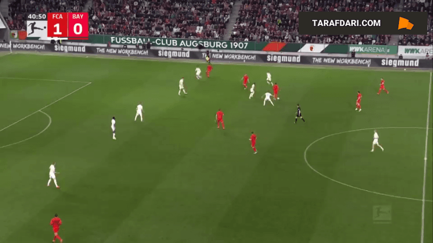 گل جمال موسیالا به آگزبورگ (آگزبورگ 1-1 بایرن مونیخ)