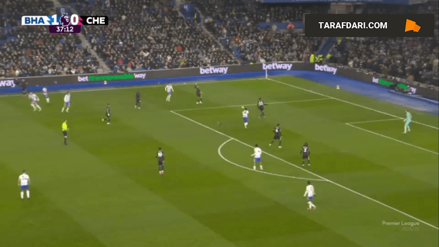 گل یانکوبا مینته به چلسی (برایتون 2-0 چلسی)