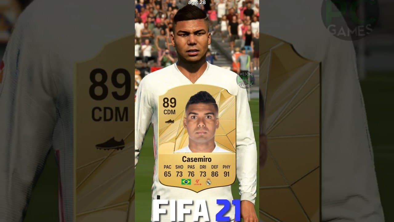 مقایسه ریتینگ و تفاوت ظاهری کاسمیرو از FIFA 11 تا EA FC 25
