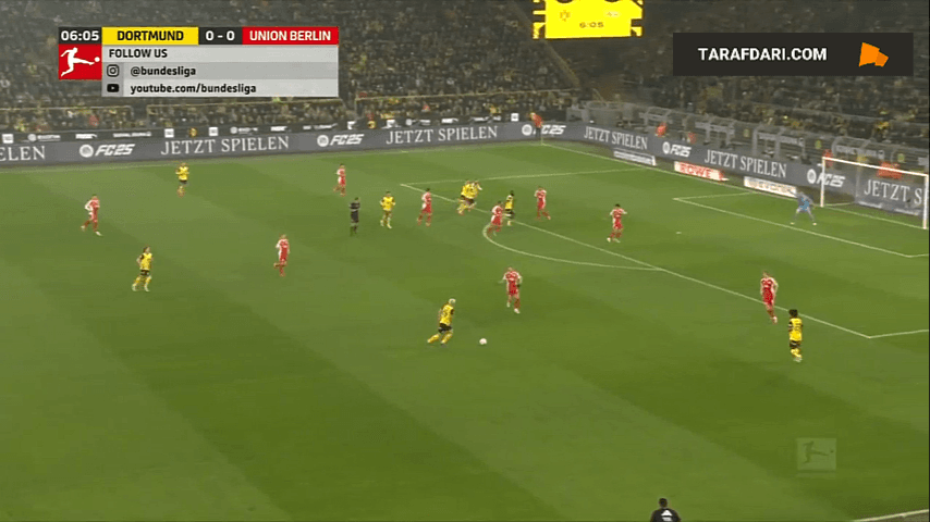 خلاصه بازی دورتموند ۶-۰ اونیون برلین (بوندسلیگا - 25-2024)