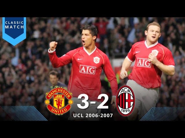 در شب بریس کاکا و وین رونی؛ برتری 3-2 منچستریونایتد مقابل میلان در سال 2007