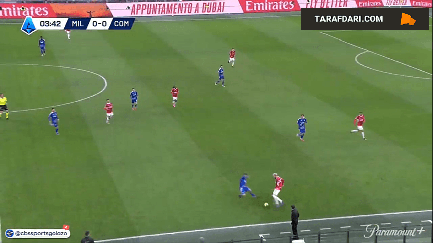خلاصه بازی میلان 2-1 کومو (سری آ - 25-2024)