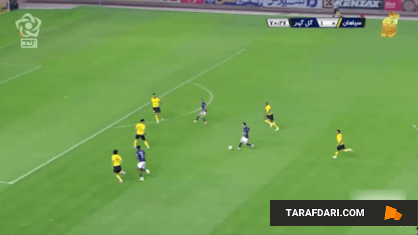 گل مهدی تیکدری به سپاهان (سپاهان 0-2 گل گهر)