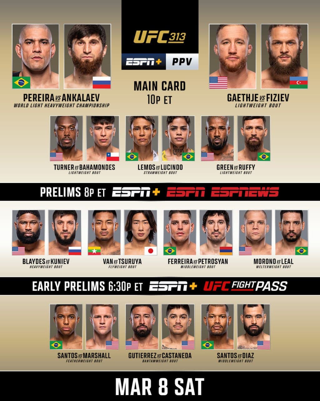 ▶️ پخش زنده UFC 313 / مبارزه حساس پریرا و انکالائف تا دقایقی دیگر آغاز خواهد شد (لینک)