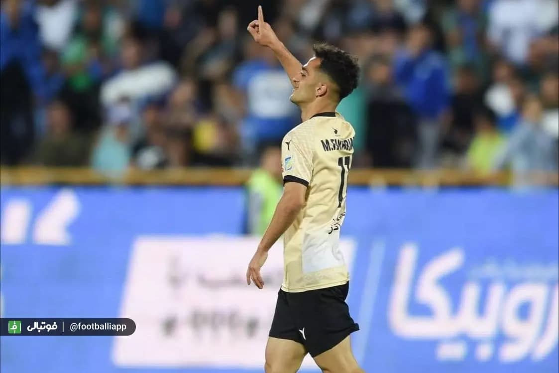 گل قیچی برگردان تماشایی مجتبی فخریان به پرسپولیس (شمس آذر ۱-0 پرسپولیس)